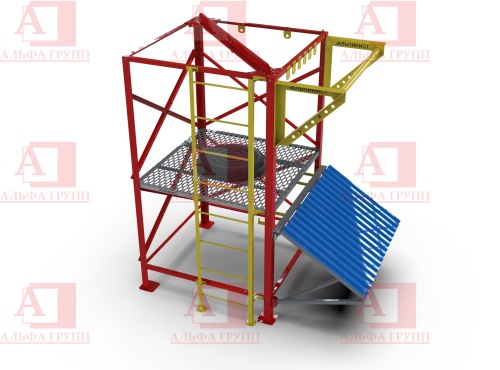 Учебно-тренировочный полигон Альпинист-2-01 от АЛЬФА ГРУПП для практических занятий на высоте и в замкнутом пространстве с применением средств индивидуальной защиты и стационарных анкерных систем.  